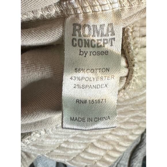 Roma Concept beige velvet long sleeves crop hoodie sweater size Small - Picture 4 of 15